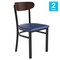 Flash Furniture Blue Vinyl Dining Chairs - Walnut Wood Backs, 2PK 2-XU-DG6V5BLV-WAL-GG - alternate 7